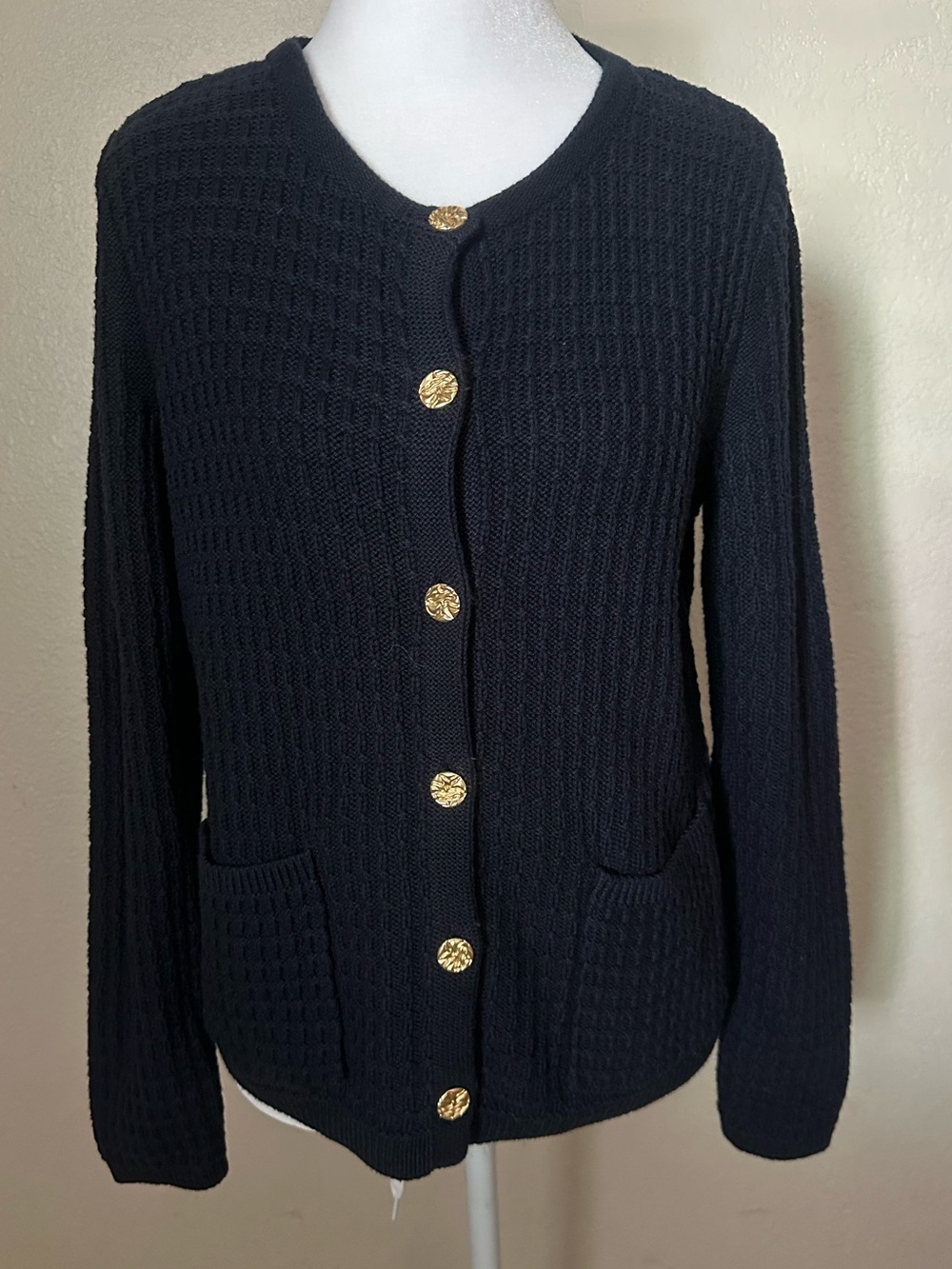 J. Jill Knit Cardigan with Gold Buttons women size xs